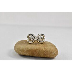 MICHAEL DAWKINS CAVIAR STARRY NIGHT STERLING 925 9 g BAND RING SIZE 9 EUC